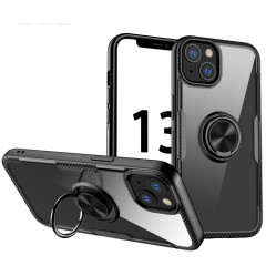 TPU TPU + TPU + acrylique antichoc avec porte-bague pour iPhone 13 mini (noir)