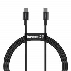 BASEUS CATYS-B01 Série Supérieure 100W USB-C / Type-C à USB-C / Type-C Câble de charge rapide, Longueur du câble: 1M (Noir)