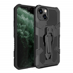 Machine Armure Guerrier PC + Cas de protection TPU pour iPhone 13 (Noir)