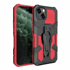 Cas protecteur PC + TPU pour l'armure de machine pour iPhone 13 (rouge)