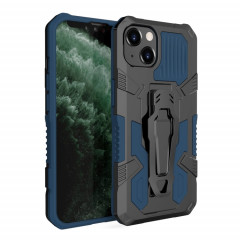 Machine Armure Guerrier PC + Cas de protection TPU pour iPhone 13 (Bleu)