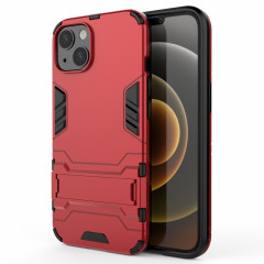 PC + TPU Cas de protection antichoc avec support invisible pour iPhone 13 (rouge)