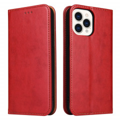 Fierre Shann Pu Cuir Texture Texture Horizontale Horizontal Toas Cuir Avec Support & Card Slots & Portefeuille pour iPhone 13 Pro (Rouge)