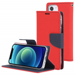 HOBOSPERY FANCY Diary Motif Cross Horizontal Flip Cuir Case avec porte-cartes et portefeuille pour iPhone 13 (rouge)