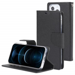 HOBOSPERY FANCY Diary Motif Cross Horizontal Flip Cuir Case avec porte-cartes et portefeuille pour iPhone 13 PRO (Noir)