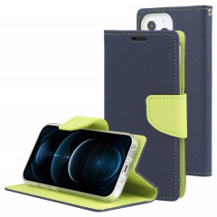 HOBOSPERY FANCY Diary Motif Cross Horizontal Flip Cuir Case avec porte-cartes et portefeuille pour iPhone 13 Pro (bleu marine)