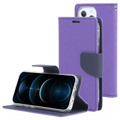 HOBOSPERY FANCY Diary Motif Cross Horizontal Flip Cuir Toot avec porte-carte et portefeuille pour iPhone 13 Pro (violet)