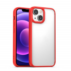 Clear acrylique + TPU à quatre angles TPU à quatre angles antichoc pour iPhone 13 (rouge)