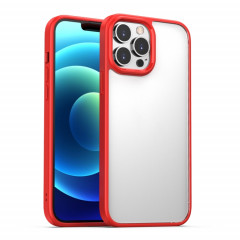 Clear Acrylique + TPU Case à quatre angles à quatre angles à quatre angles pour iPhone 13 Pro (rouge)