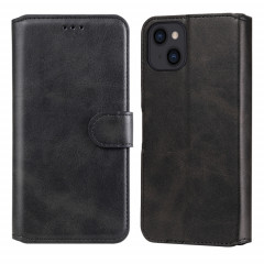 CLASSIC CALF TEXTURE PU + TPU Horizontal Flip Coating Coffret avec porte-cartes et portefeuille pour iPhone 13 (noir)