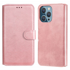 CLASSIC CALF TEXTURE PU + TPU Horizontal Flip Coating Boot avec porte-carte et portefeuille pour iPhone 13 Pro (Rose Gold)