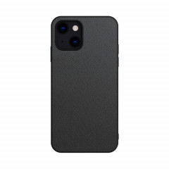 Coque pure en cuir de cuir recouvert de cuir antichoc pour iPhone 13 (noir)