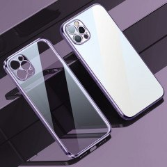 Cadre de bord de silicone Sulada élastique + étui anti-chute TPU tout compris pour iPhone 13 Pro (violet)