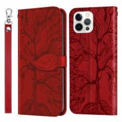 VIE D'ESCOSSEMABLES D'ESCOSSING Horizontal Flip Cuir Case avec support & Card Slot & Portefeuille et cadre photo et longe pour iPhone 13 Pro (rouge)