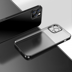 Sulada Electroplating TPU Ultra-Fin TPU Cas de protection pour iPhone 13 Pro (Noir)