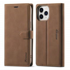 Forwenw F1 Série Matte Matte Strong Magnétisme Horizontal Flip Cuir Coating avec porte-cartes et cadre de portefeuille et cadre de portefeuille pour iPhone 13 PRO (Brown)