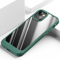 Étui de protection TPU + PC antichoc pour iPhone 13 (vert foncé)