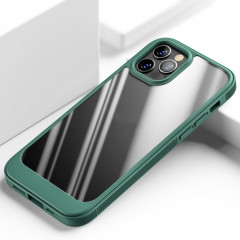 Étui de protection TPU + PC antichoc pour iPhone 13 Pro (vert foncé)