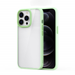 Ming Shield Hybrid Hybrid Transparent Case PC + TPU TPU Scratch Scratoches pour iPhone 13 Pro (vert clair)