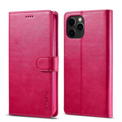 LC.IMEEKE CALF Texture Horizontal Flip Cuir Coffret avec porte-cartes et portefeuille pour iPhone 13 Pro (rouge)