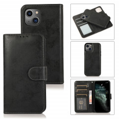 Étui de cuir horizontal horizontal rétro 2 en 1 et portefeuille pour iPhone 13 mini (noir)