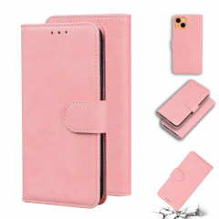 Peau Sentence Couleur pure Horizontal Flip Cuir Too avec porte-cartes et portefeuille pour iPhone 13 (rose)