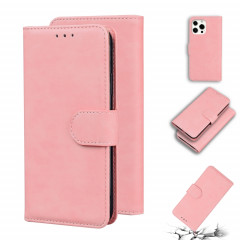 Sentez la peau Pure Couleur Horizontal Flip Cuir Coffret avec porte-cartes et portefeuille pour iPhone 13 PRO (rose)