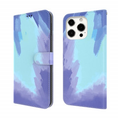 Aquarelle Motif Horizontal Flip Cuir Case avec support et portefeuille pour iPhone 13 Pro (Snow Winter)