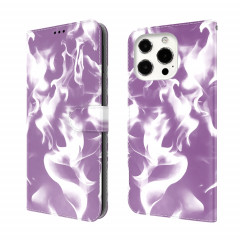Coque horizontale en cuir à bascule horizontale avec support et portefeuille pour iPhone 13 Pro (violet)