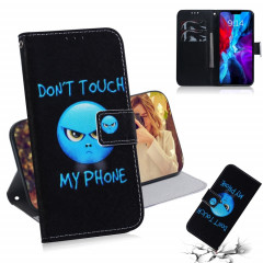 Dessin coloré Horizontal Flip Cuir Case, avec porte-cartes et portefeuille pour iPhone 13 (colère)