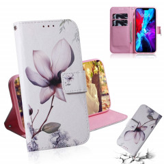 Dessin coloré Horizontal Flip Cuir Case, avec porte-cartes et portefeuille et portefeuille pour iPhone 13 (Fleur de Magnolia)