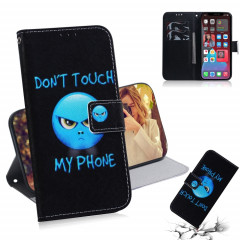 Dessin coloré Horizontal Flip Cuir Case, avec porte-cartes et portefeuille et portefeuille pour iPhone 13 Pro (Colère)