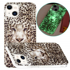 Coque de protection molle de TPU lumineuse pour iPhone 13 (tigre léopard)