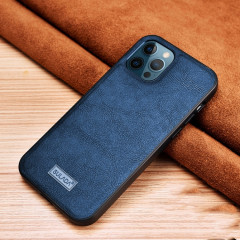 Étui de protection en cuir TPU + Sulada Shockproof pour iPhone 13 Pro (Bleu)