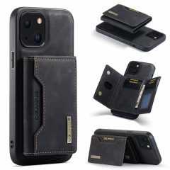 DG.ming M2 Series Sac de carte 3-Folf + Cas antichoc magnétique avec portefeuille de portefeuille et porte-support pour iPhone 13 (noir)