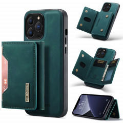 DG.ming M2 Series Sac de cartes à 3 plis + Cas antichoc magnétique avec fonction de portefeuille et porte-support pour iPhone 13 Pro (Vert)