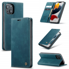 Caseme-013 Étui en cuir horizontal horizontal rétro multifonctionnel avec fente et portefeuille et portefeuille pour iPhone 13 (bleu)