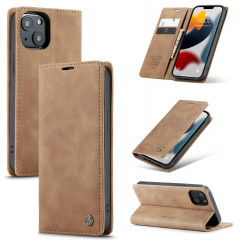Caseme-013 Étui de cuir horizontal horizontal rétro multifonctionnel avec fente et portefeuille et portefeuille pour iPhone 13 (Brown)