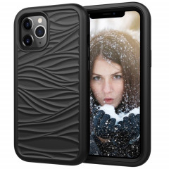 Motif d'onde 3 en 1 Cas de protection Silicone + PC antichoc pour iPhone 13 PRO (Noir)