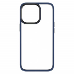 Cas de protection transparent transparent de Rock PC + TPU UDUN pour iPhone 13 Pro (Bleu)