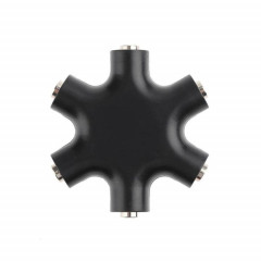 Adaptateur audio 6 en 1 Convertisseur de séparateur de casque multi-ports de 3,5 mm (noir)
