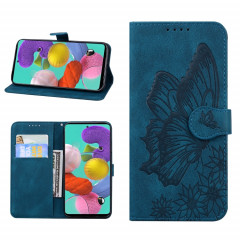 Écosse de la peau de la peau rétro Saisir les papillons Horizontal Flip Cuir Toot avec support & carte Slots & Portefeuille pour iPhone 13 Pro (Bleu)