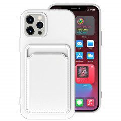 TPU + Doublure Flannel Cas antichoc avec machines à sous pour iPhone 13 Pro (Blanc)