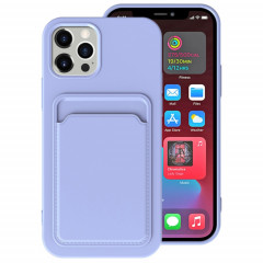 Doublure TPU + Doublure Flanelle Case antichoc avec machines à sous pour iPhone 13 Pro (Violet léger)