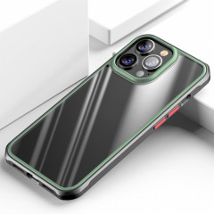 Belle couleur TPU + Clear Clear PC Case à quatre angles All-Inclusive pour iPhone 13 PRO (Vert)