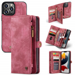 Caseme-008 Étui en cuir horizontal multifonctionnel multifonctionnel détachable avec fente et portefeuille et cadre photo à glissière pour iPhone 13 Pro (rouge)