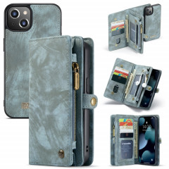 Caseme-008 étui en cuir horizontal multifonctionnel multifonctionnel détachable avec fente et portefeuille et cadre photo à glissière pour iPhone 13 (bleu)