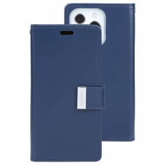 Diary Rich Diary Crazy Cheval Crazy Horse Texture Horizontal Flip Cuir Case avec support & Card Slots & Portefeuille pour iPhone 13 Pro (Bleu)