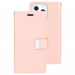 Diary Rich Diary Crazy Horse Crazy Horse Texture Horizontale Horizontal Toas Coating avec porte-cartes et portefeuille pour iPhone 13 Pro (or rose)