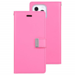 Crayez-vous Crazy Horon Crazy Horse Texture Horizontale Horizontal Flip Coating avec porte-cartes et portefeuille pour iPhone 13 Pro (Rose Rouge)